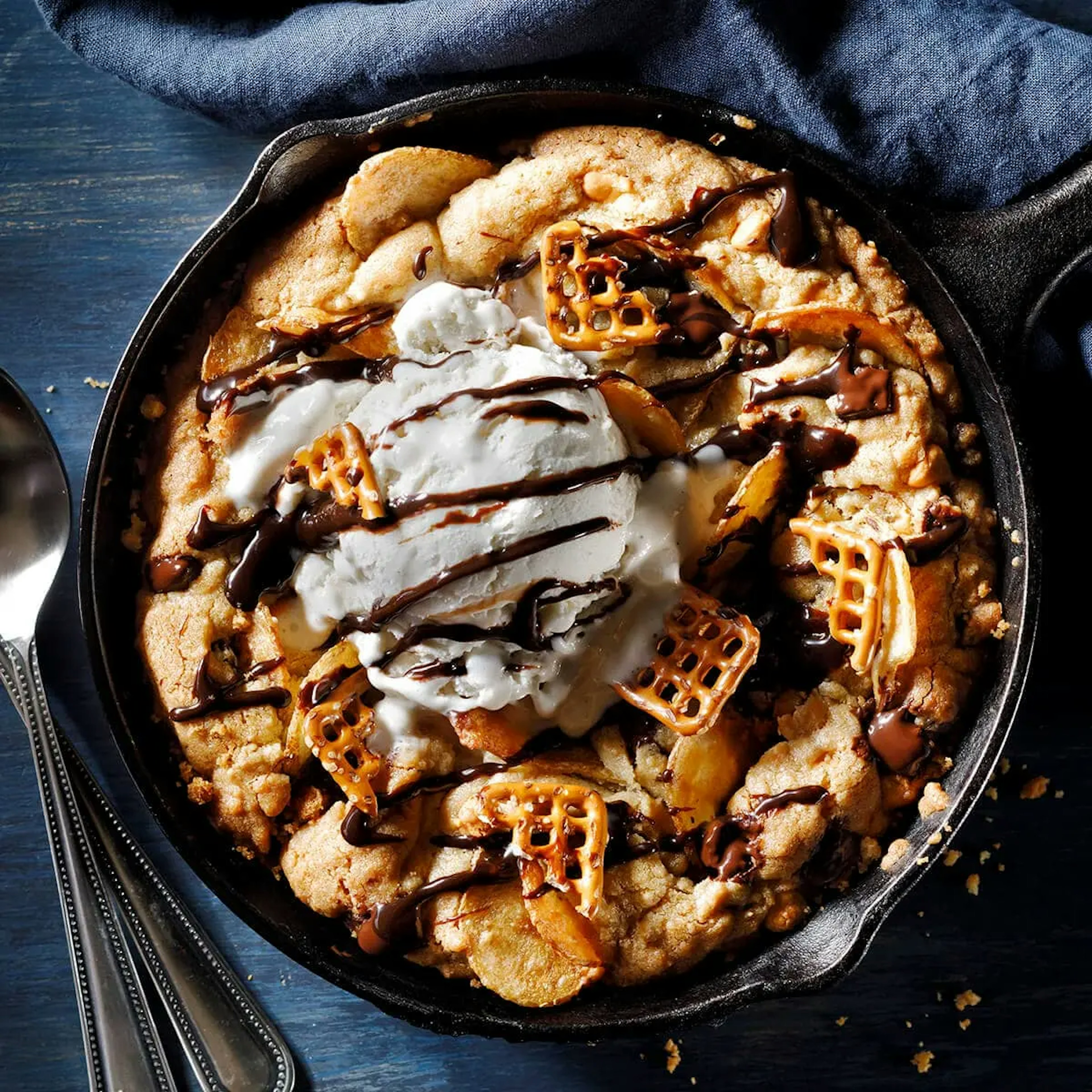 Chocolate Chip Potato Chip Skillet Cookie Recipe Card