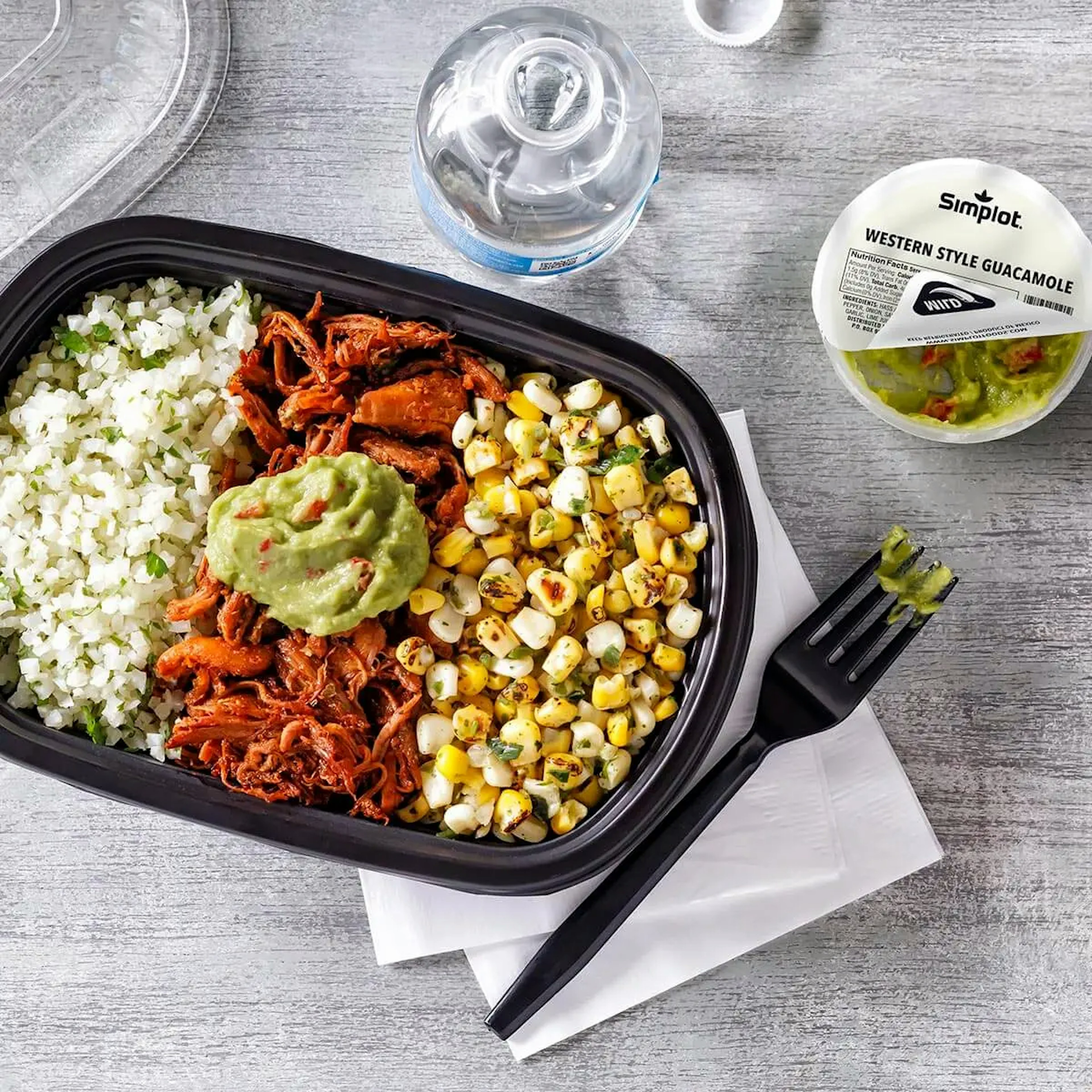 Al Pastor Pork and Lime Cauliflower Bowl with Guacamole Recipe Card