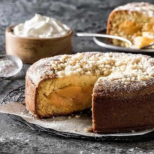 Ginger Peach Crumb Cake