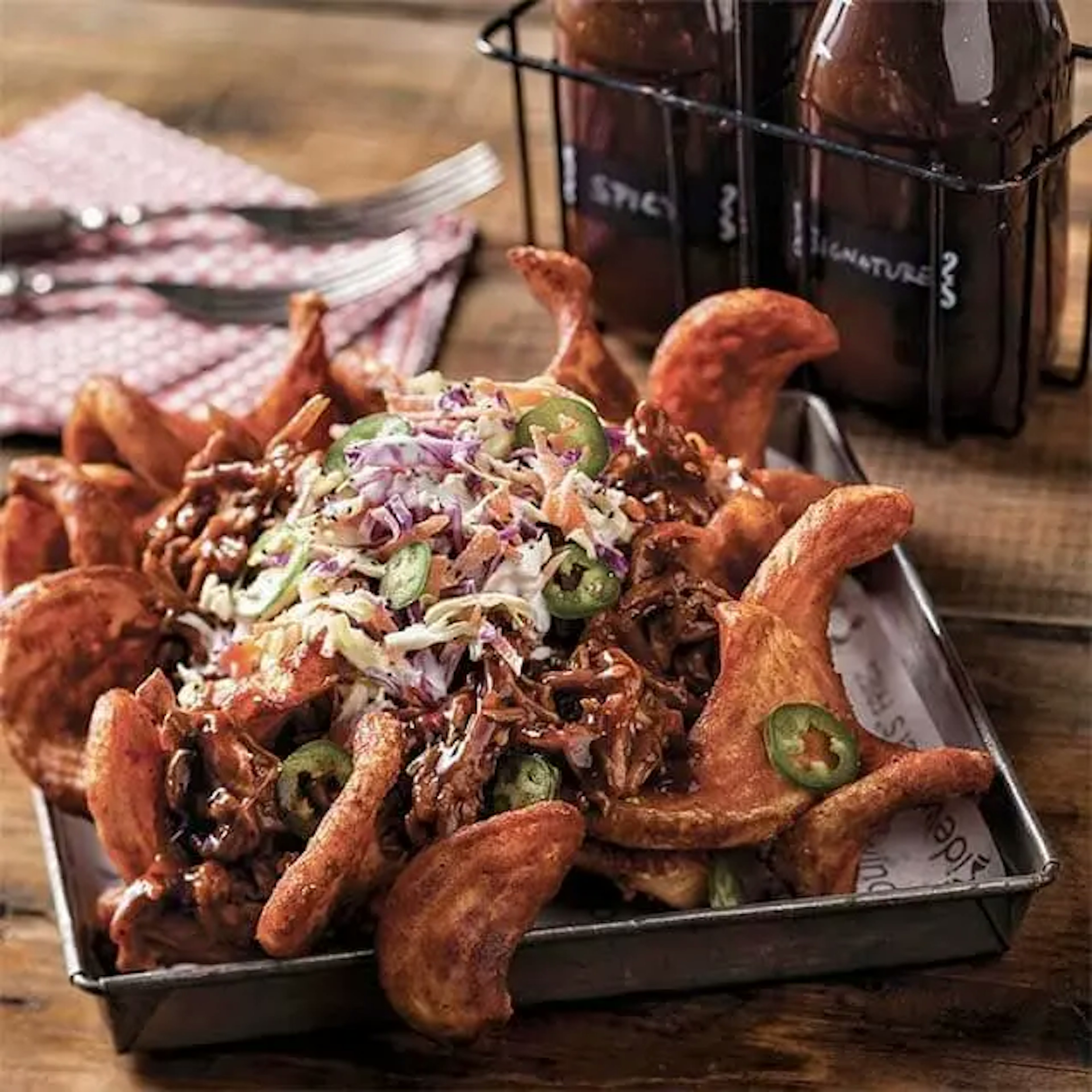 Pork and Smokey BBQ SIDEWINDERS™ Fries