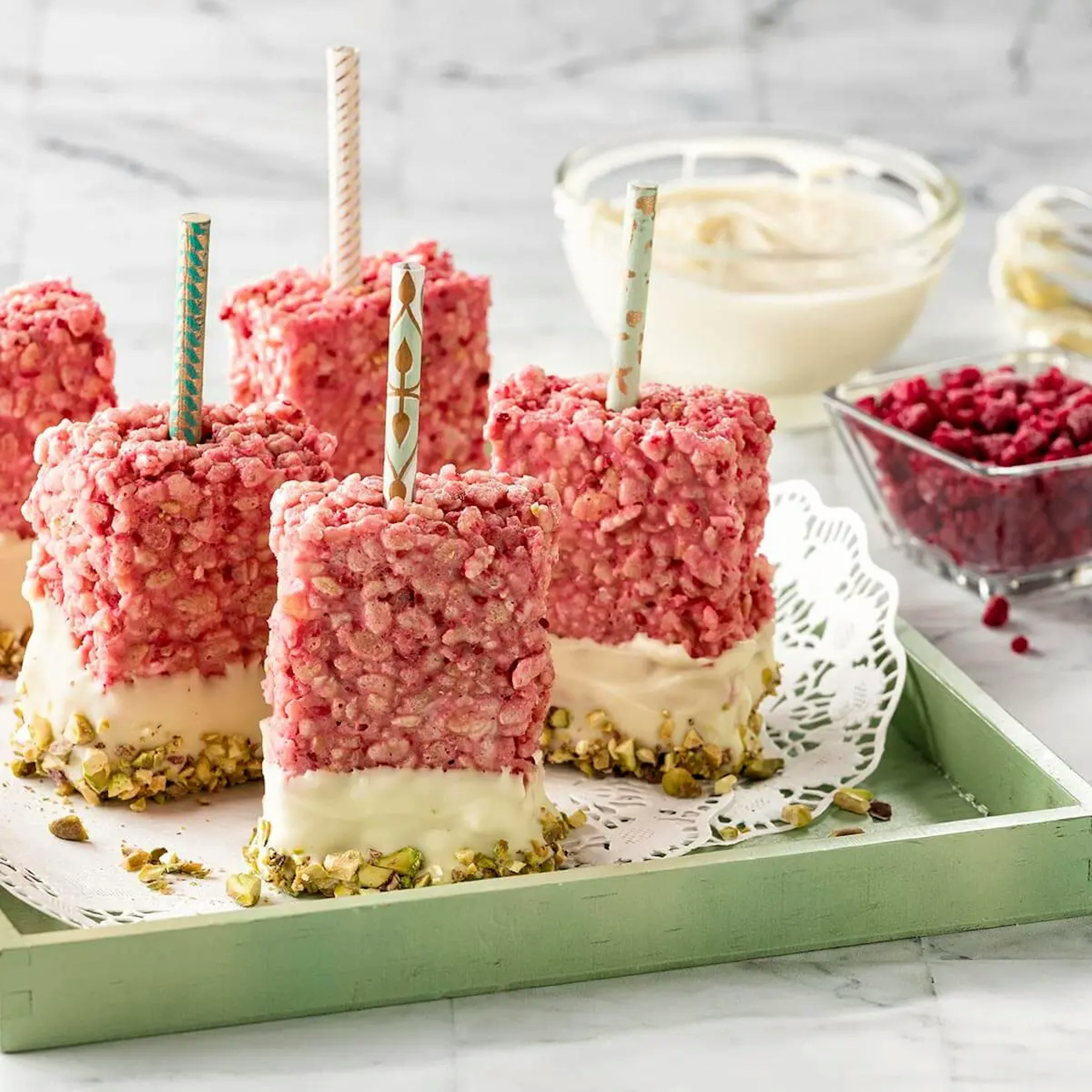 Raspberry Rice Krispies Treats