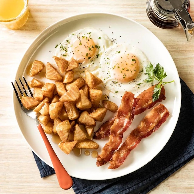 Maple Waffle Batter Bites Breakfast Plate