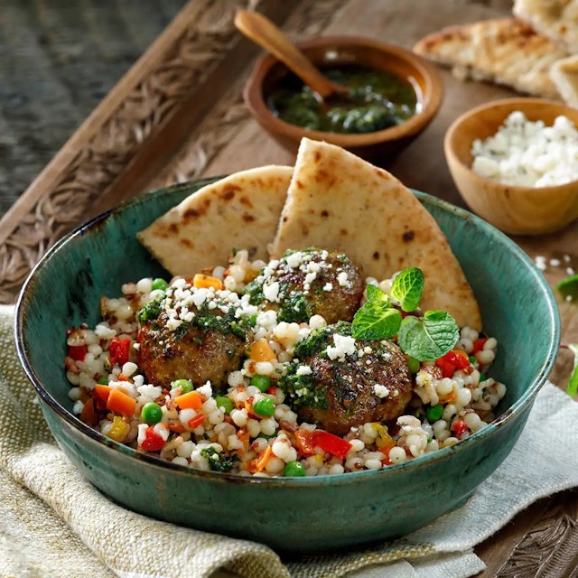 Moroccan Couscous, Chermoula and Lamb Meatballs.jpg