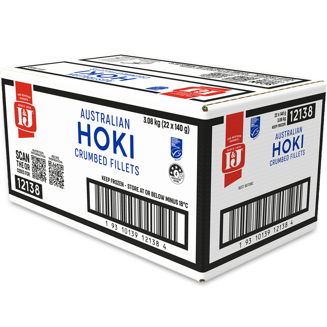 Crunchy Crumbed MSC Australian Hoki Fillets 140g